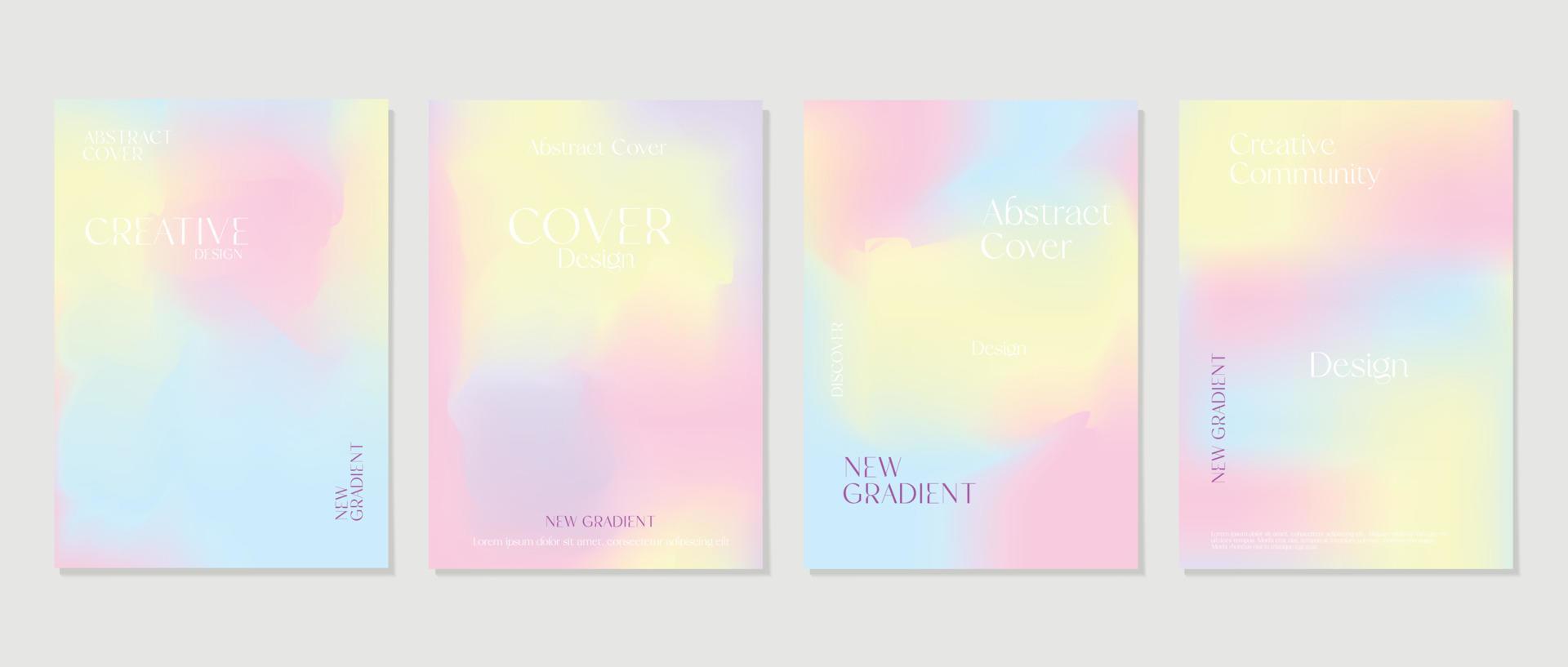 Set of vector gradients in pastel colors. For covers, wallpapers, branding, and other projects