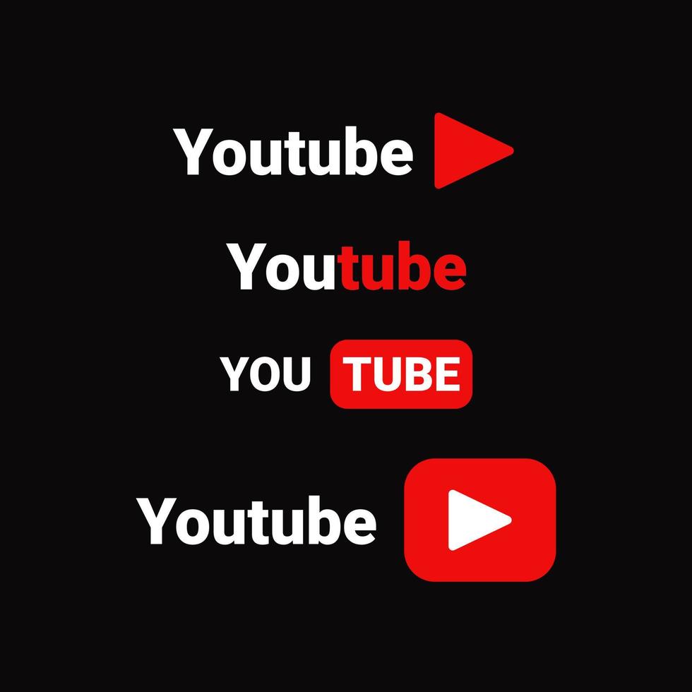 Youtube logo design. Editorial design for video content design elements vector