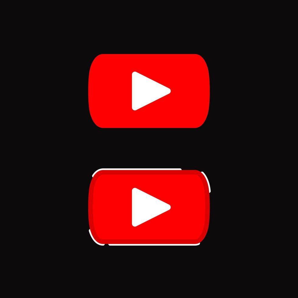 Youtube logo design. Editorial design for video content design elements vector