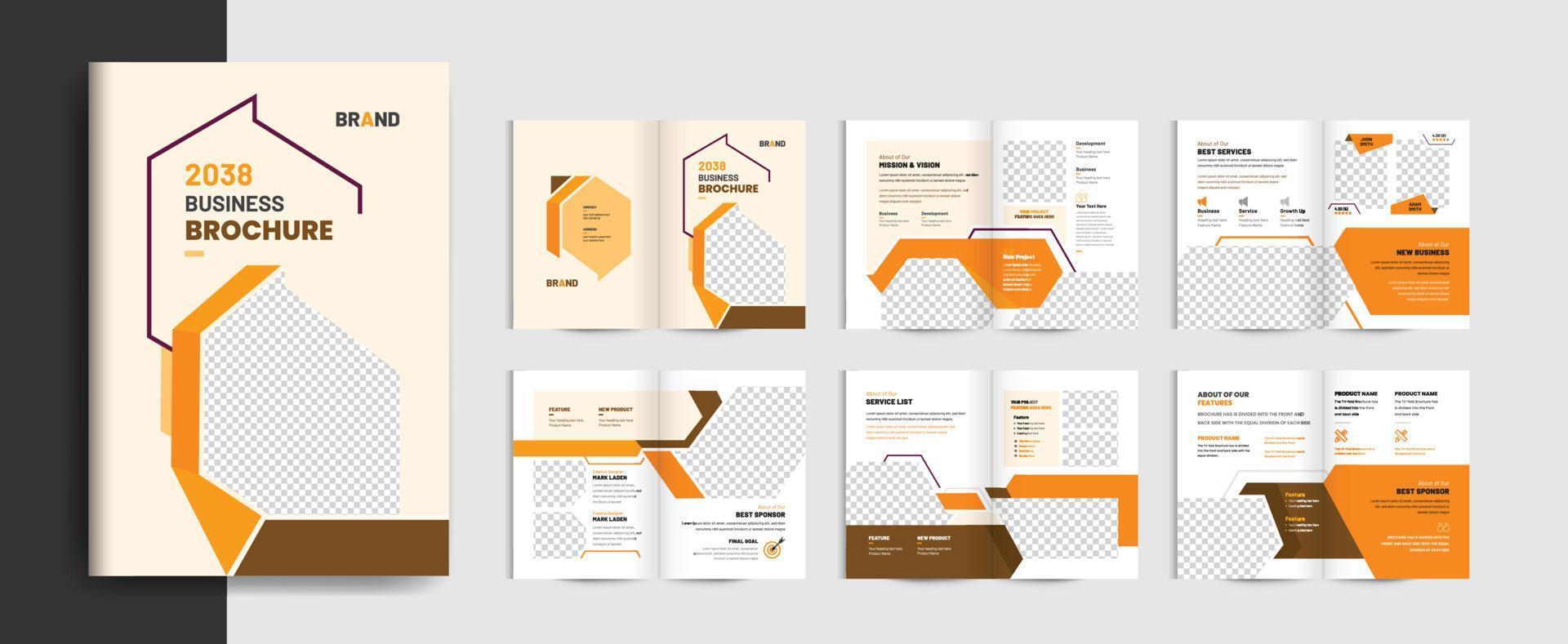 12 pages brochure design vector