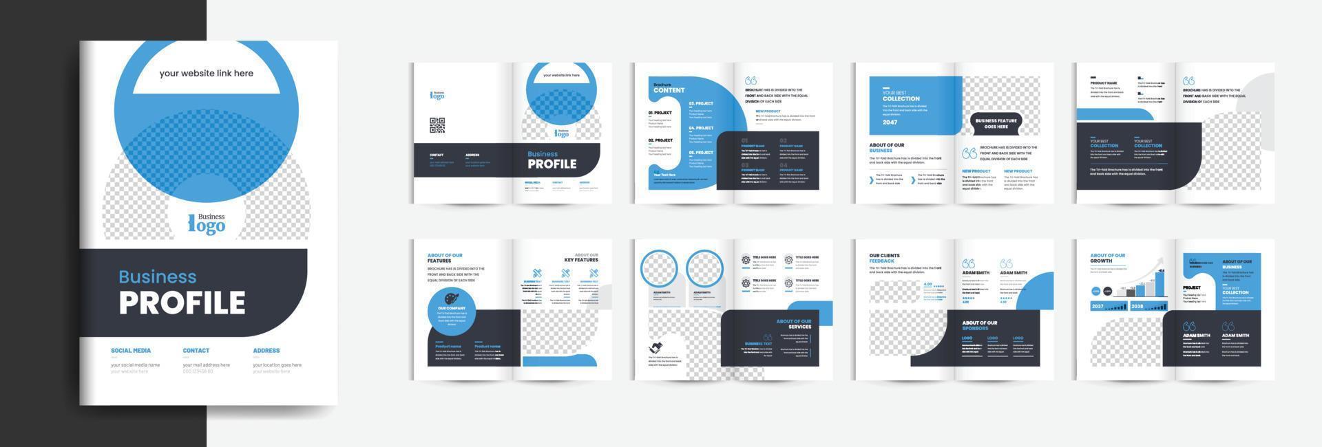 16pages Business Brochure vector