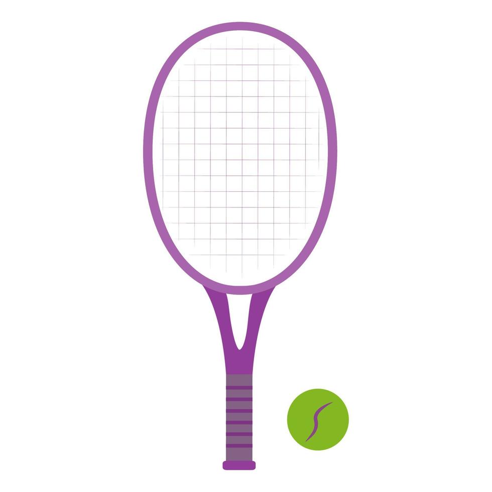 Tennis balls and racquet.Sports, fitness, vector design isolated on a white background.Design element for websites.