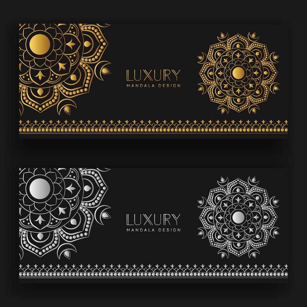 Luxury colorful mandala wedding card background for all vector