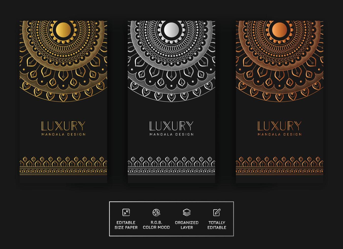 Luxury colorful mandala wedding card background for all vector