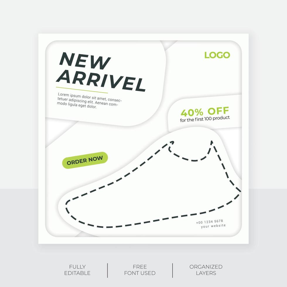 Social media post design vector