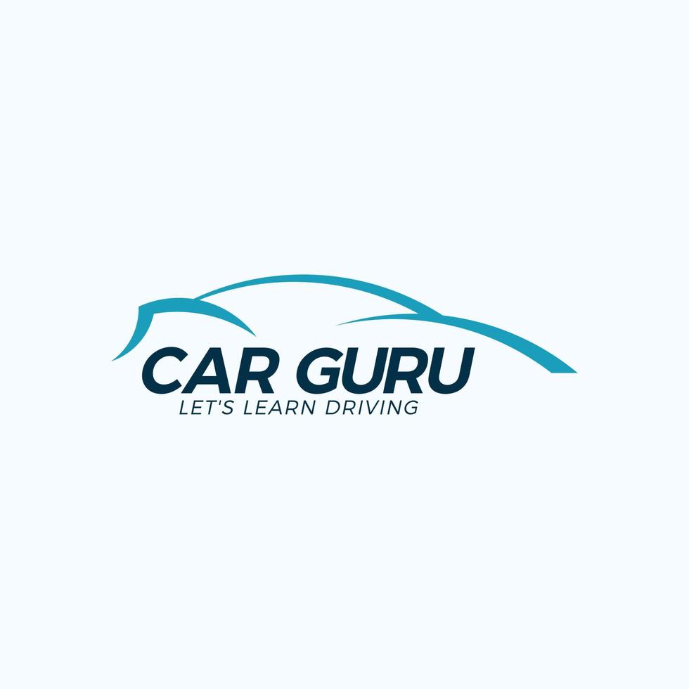 Car logo for driving training center vector