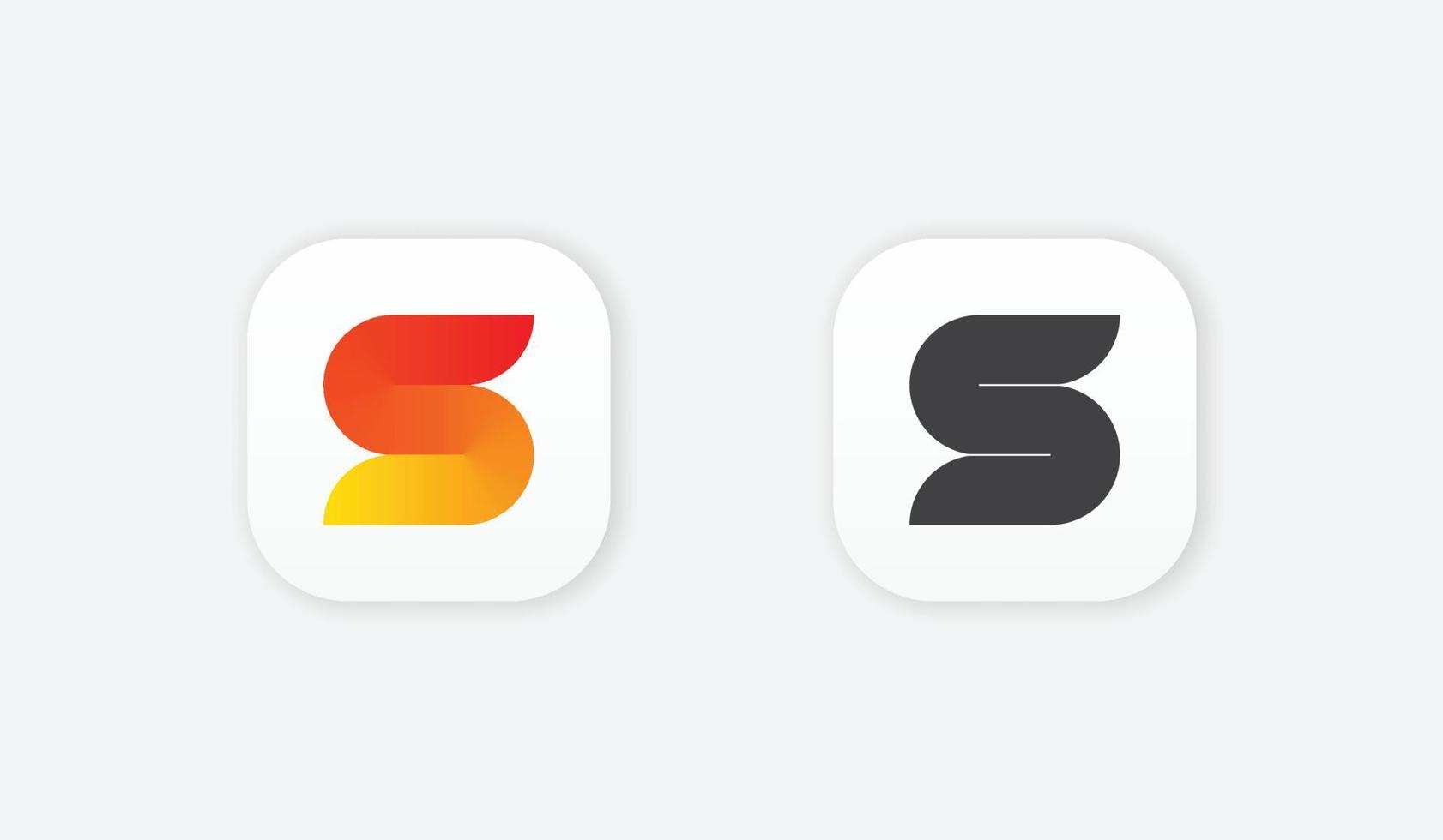 S logo mark with gradient color vector