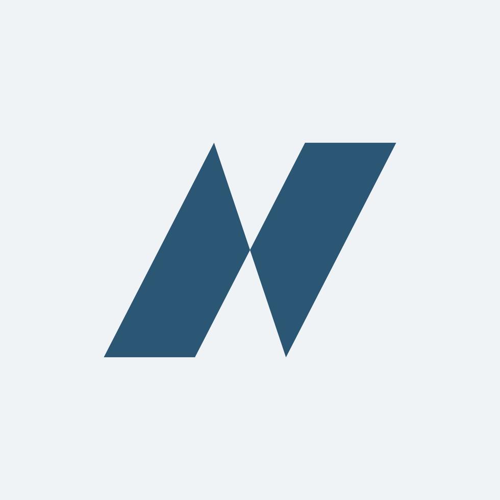 N logo mark design vector