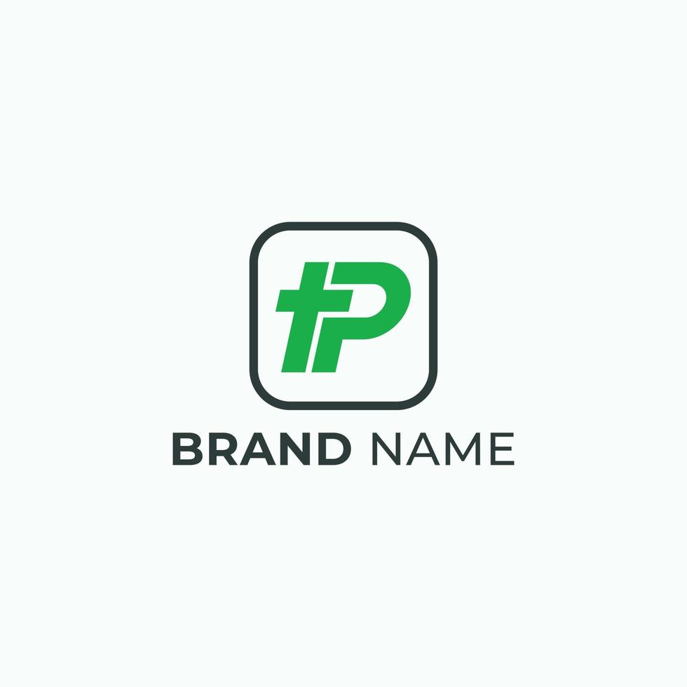 T P logo template vector