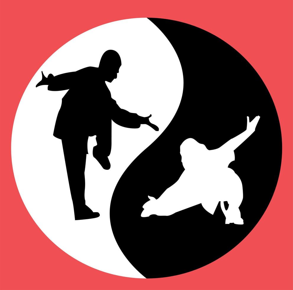 vector silhouette image of martial arts sports at sea games