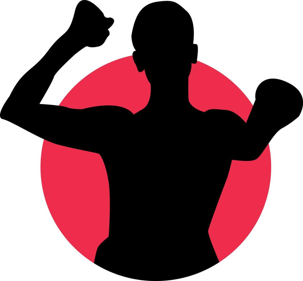 vector silhouette image of martial arts sports at sea games