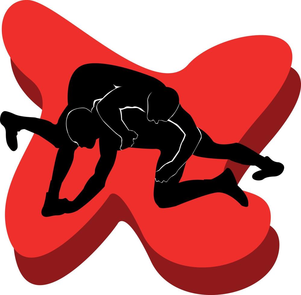 vector silhouette image of martial arts sports at sea games