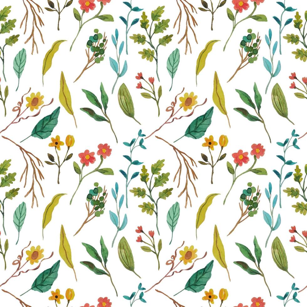 watercolor flower seamless pattern vector