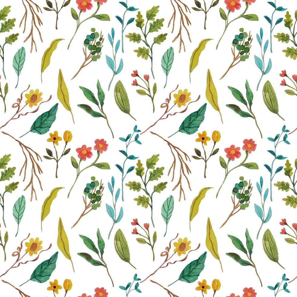 watercolor flower seamless pattern vector