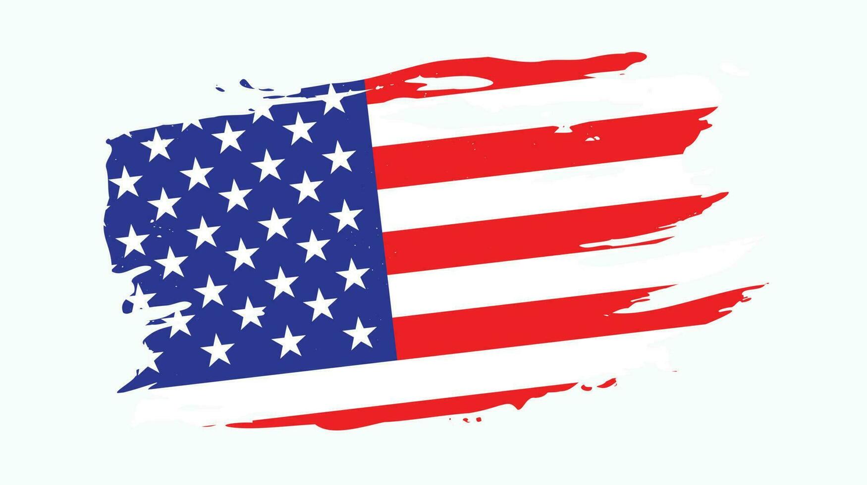 Grunge America flag vector