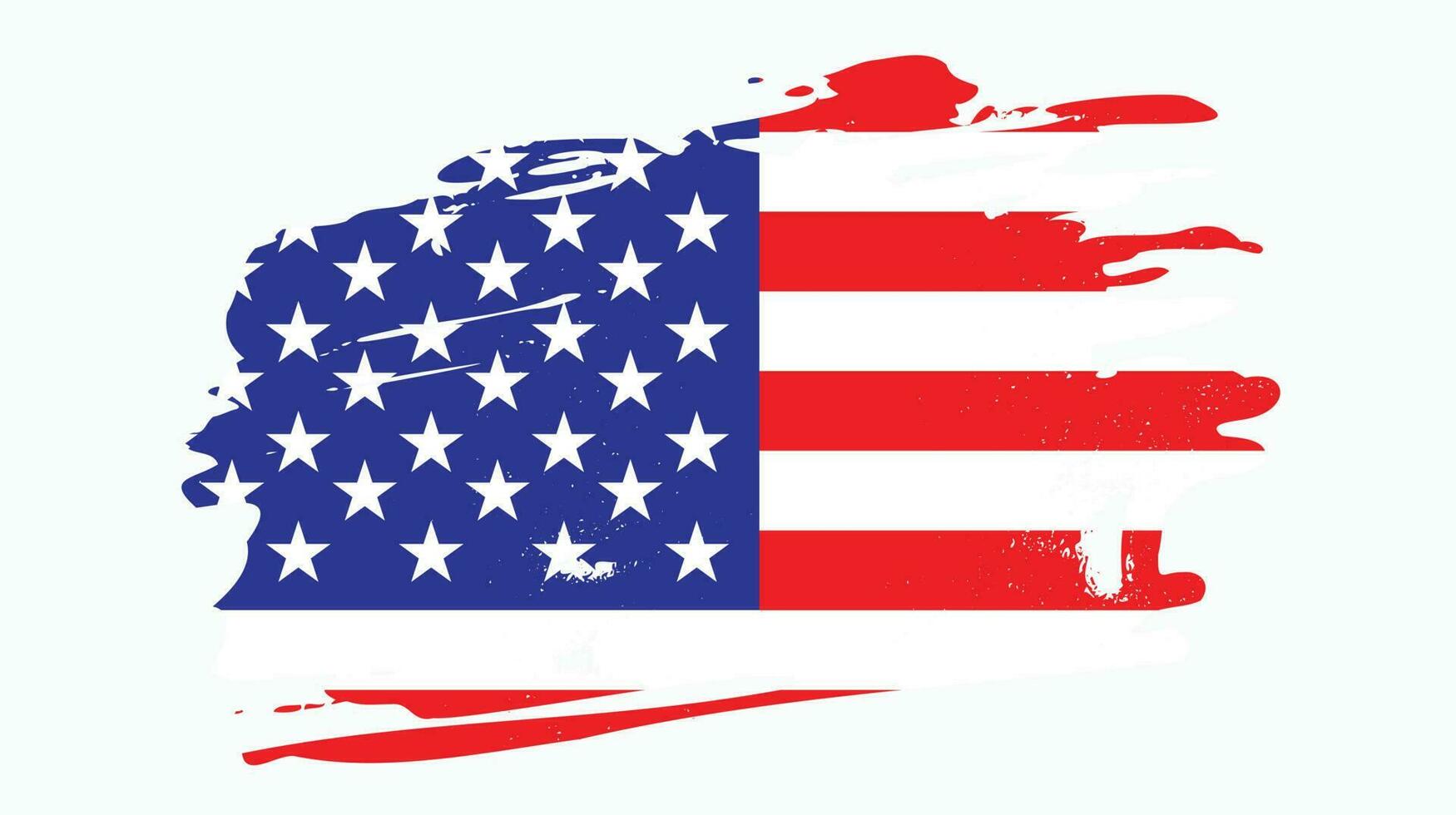 Best grunge style USA flag design vector