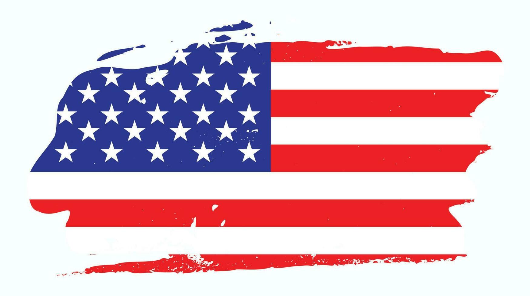 vector de bandera americana de estilo de textura grunge desvanecido