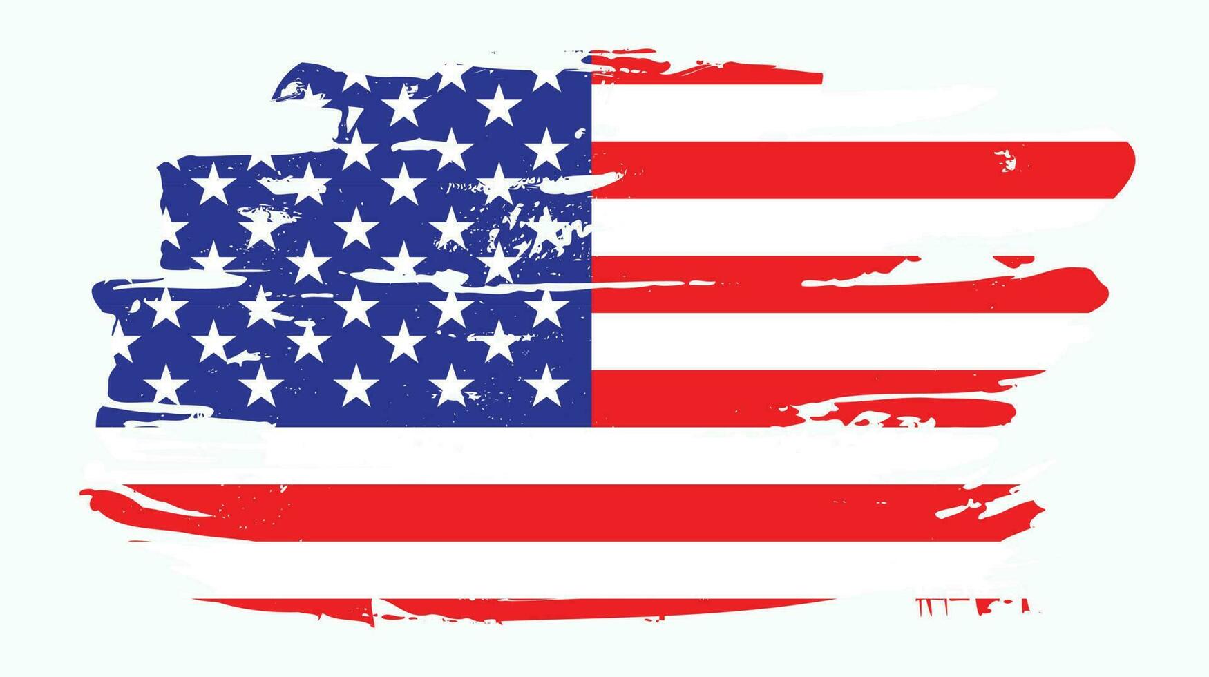 vector de bandera americana de estilo grunge colorido