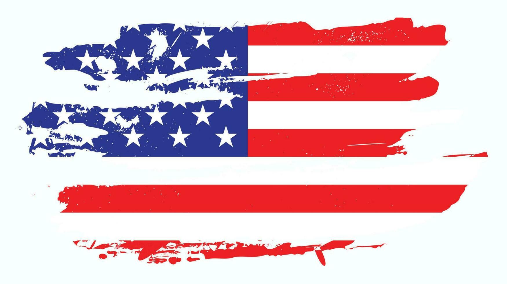 Distressed grunge style colorful American flag design vector