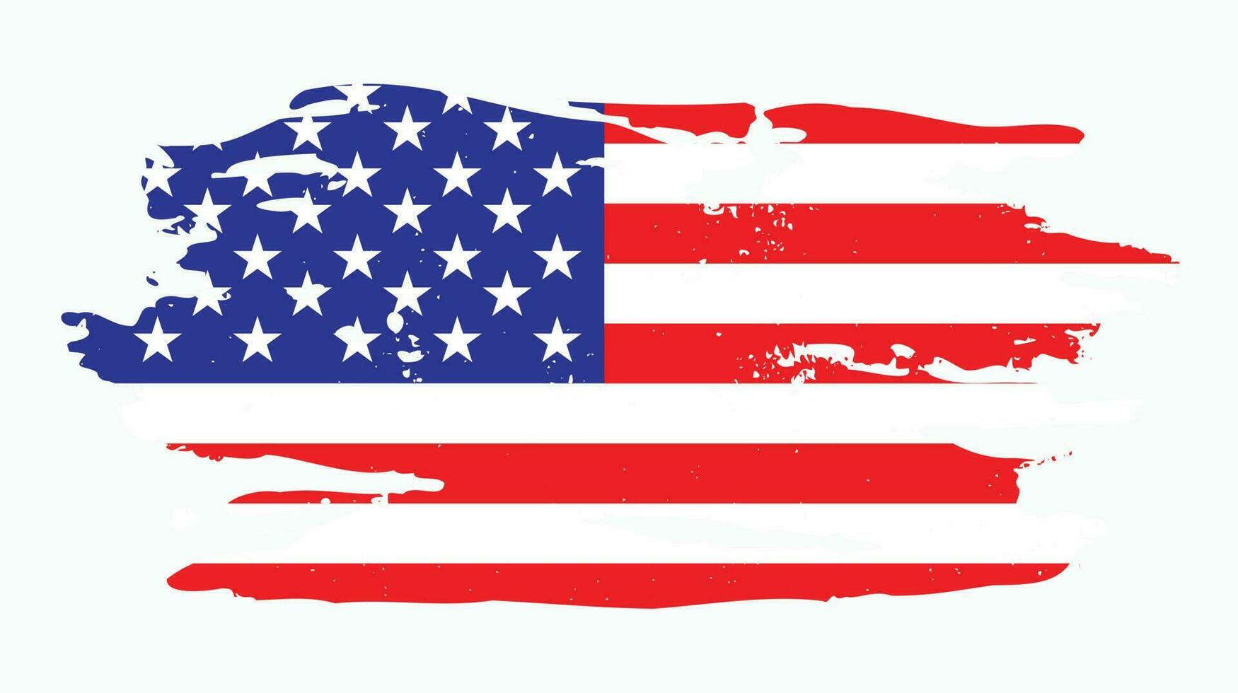 nuevo vector de diseño de bandera de textura grunge americano