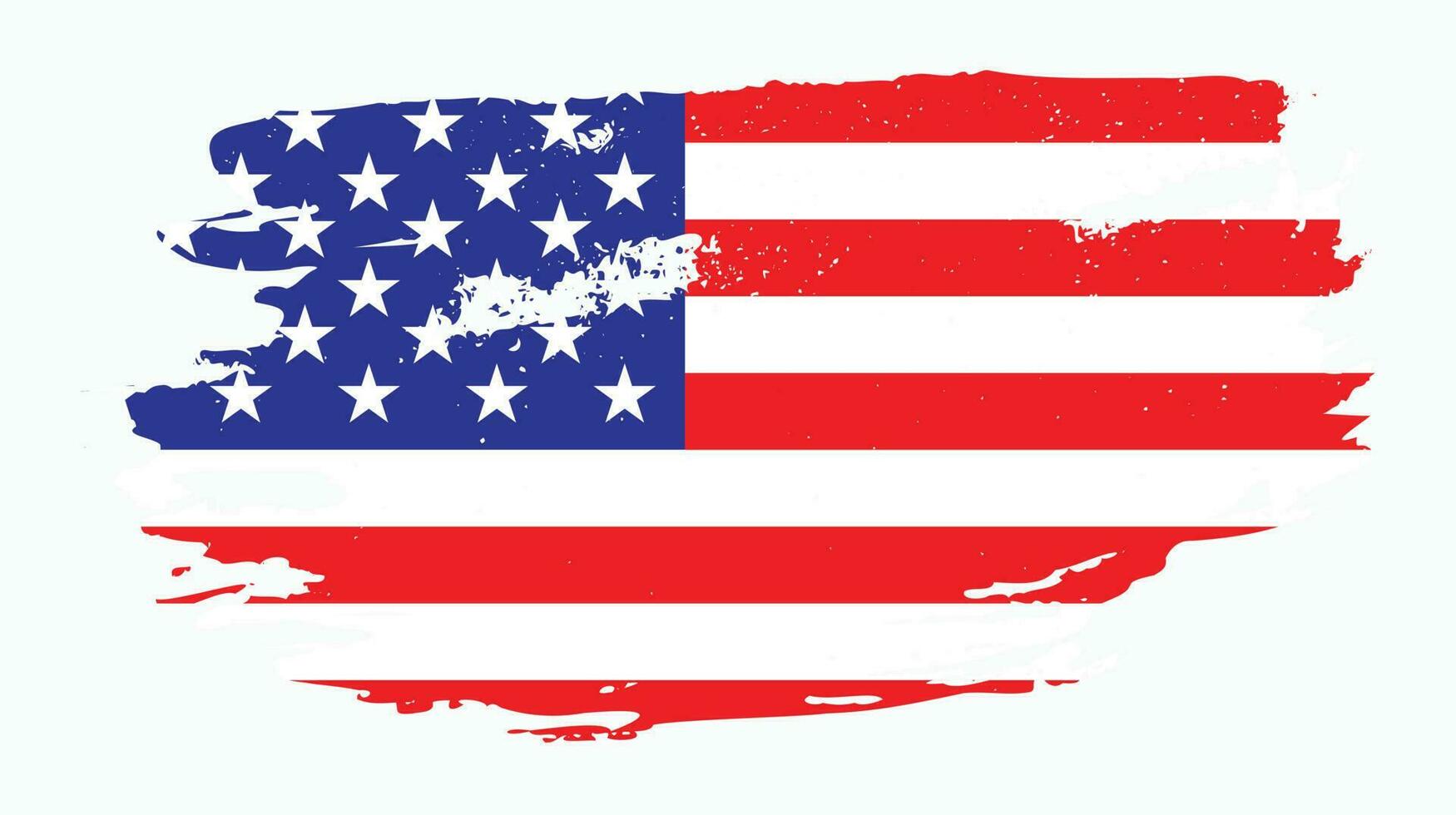 Distressed grunge texture American flag design vector