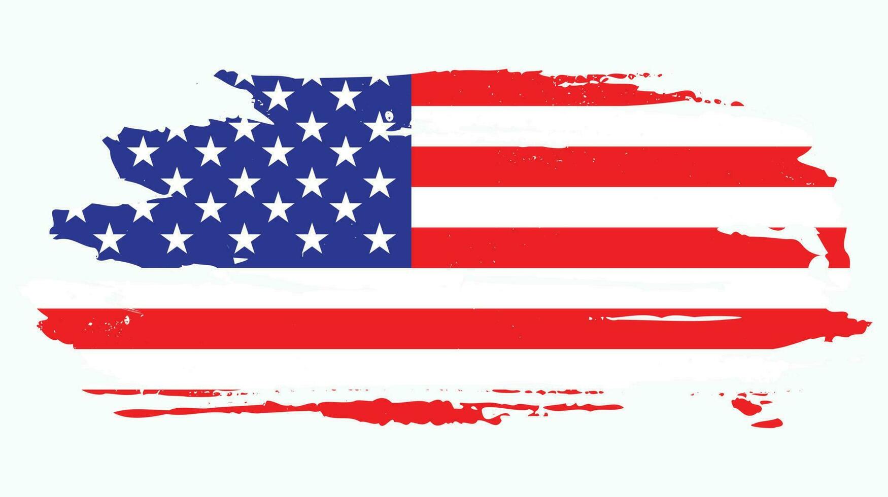 Best USA grunge texture flag design vector