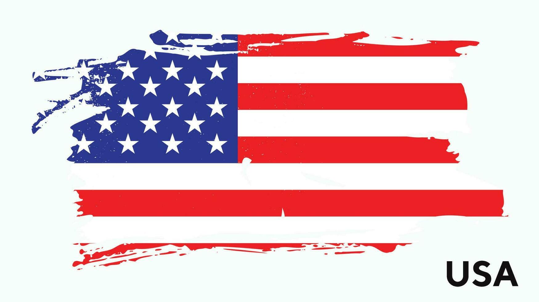 New colorful USA grunge texture flag vector