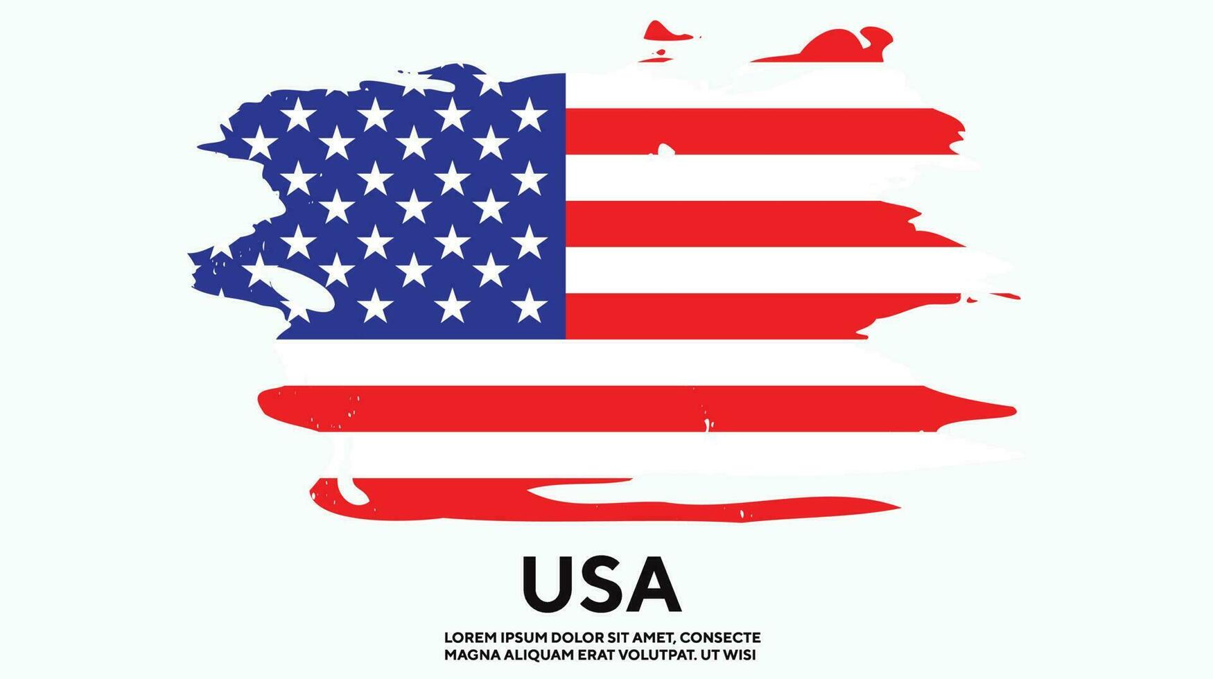 Professional faded American grunge flag design vector