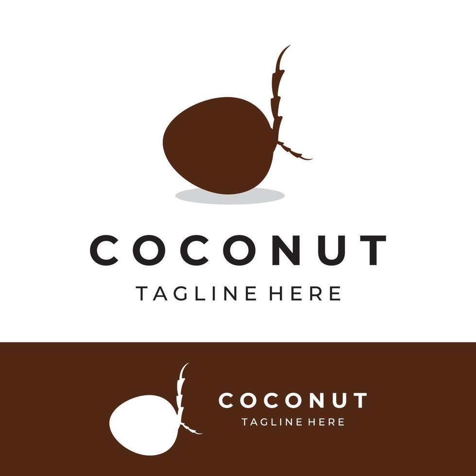 Natural fresh young coconut creative Logo design. Logo for coconut beverage products.Companies and Business. vector