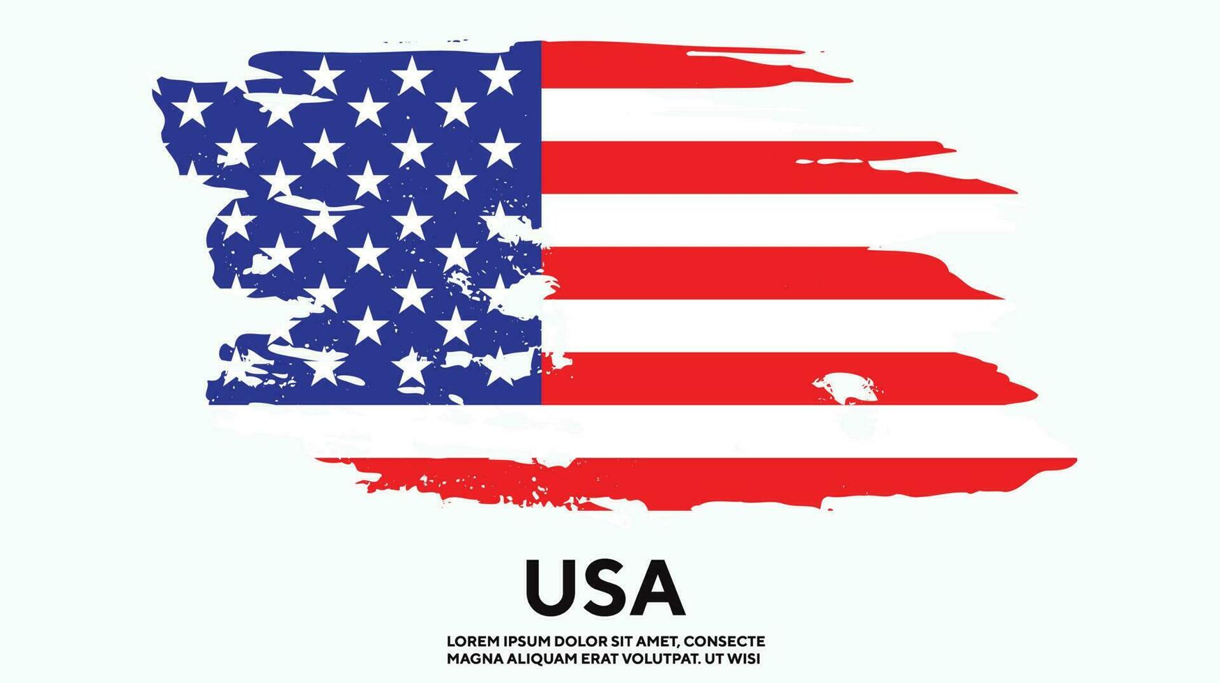 New colorful American grunge texture flag vector