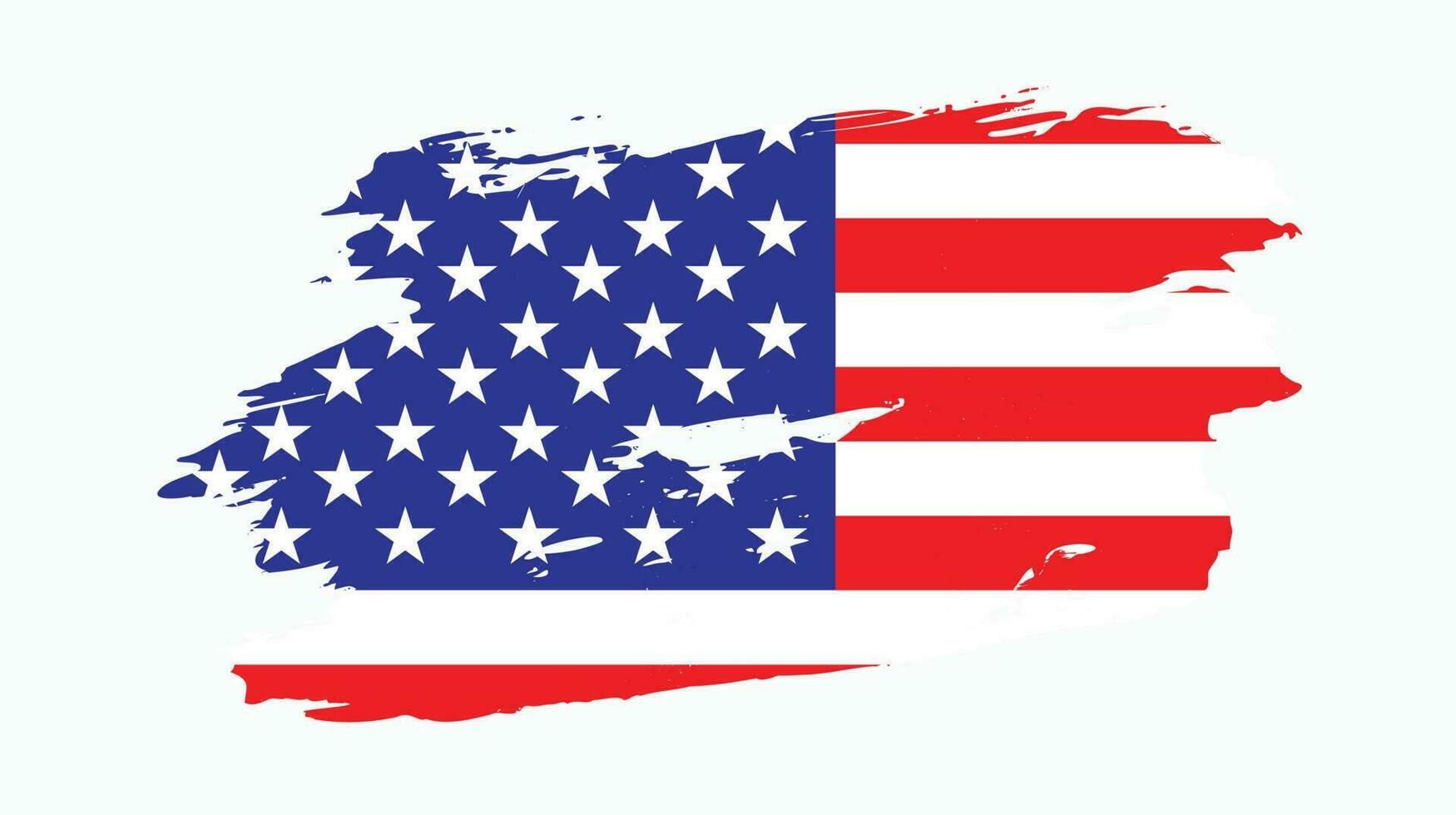 Colorful distressed American grunge flag vector