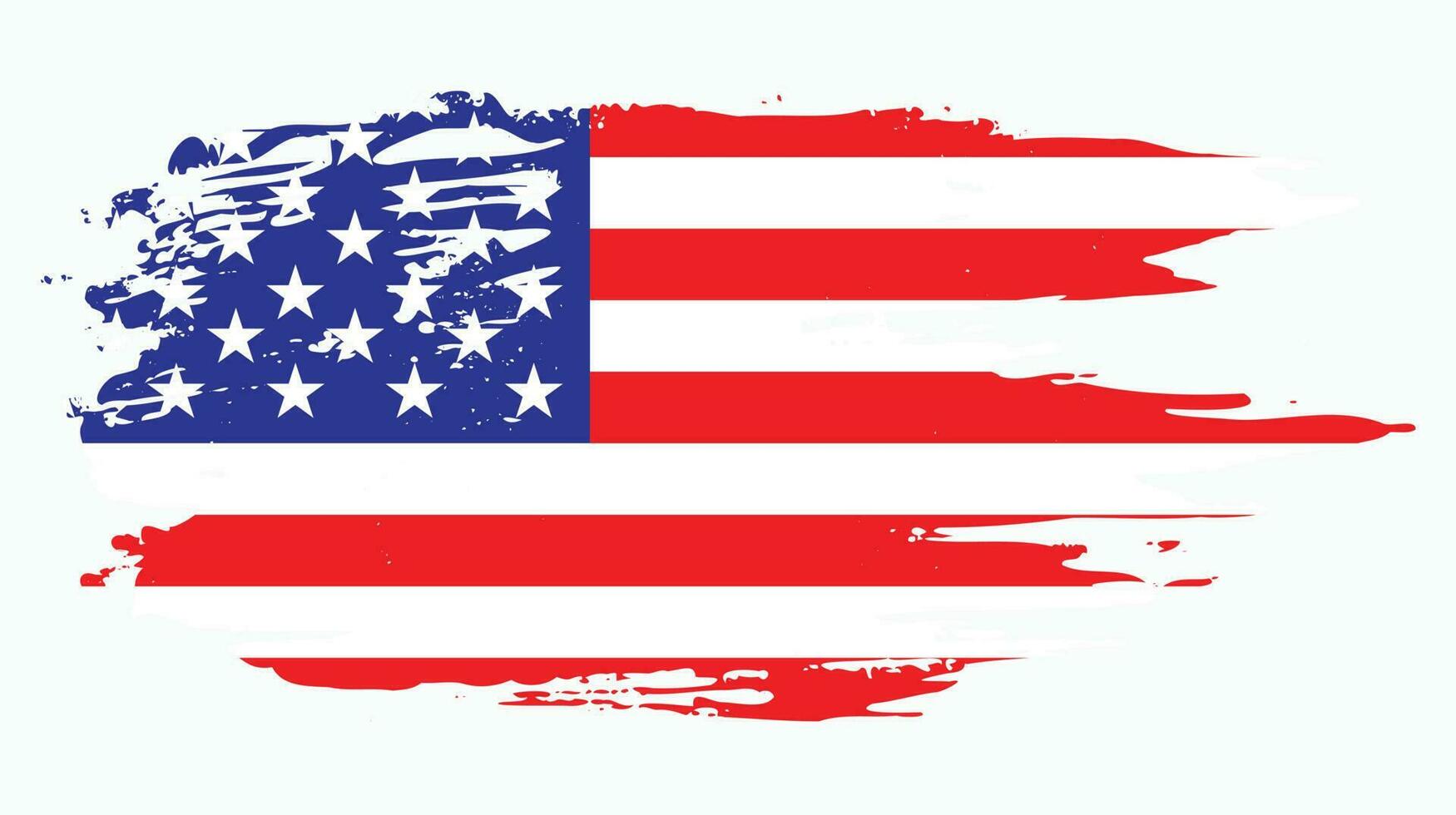 Best distressed grunge style colorful American flag design vector