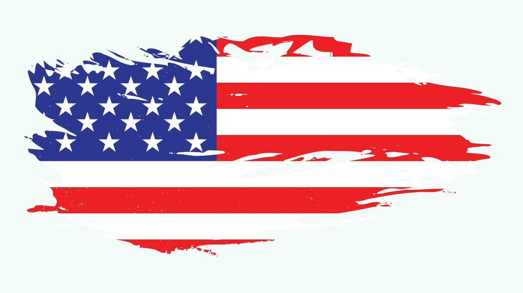 Professional new American grunge texture flag vector
