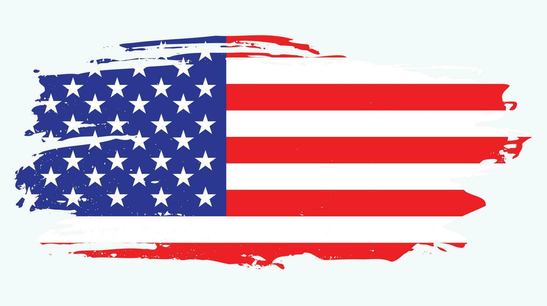 Faded grunge style USA flag vector