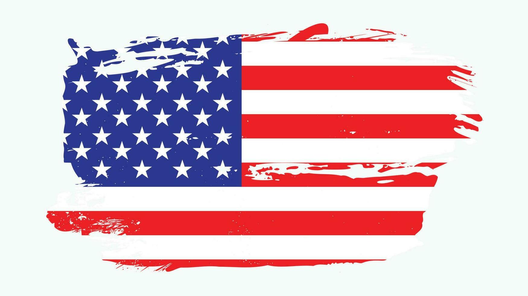 Faded grunge style American flag vector