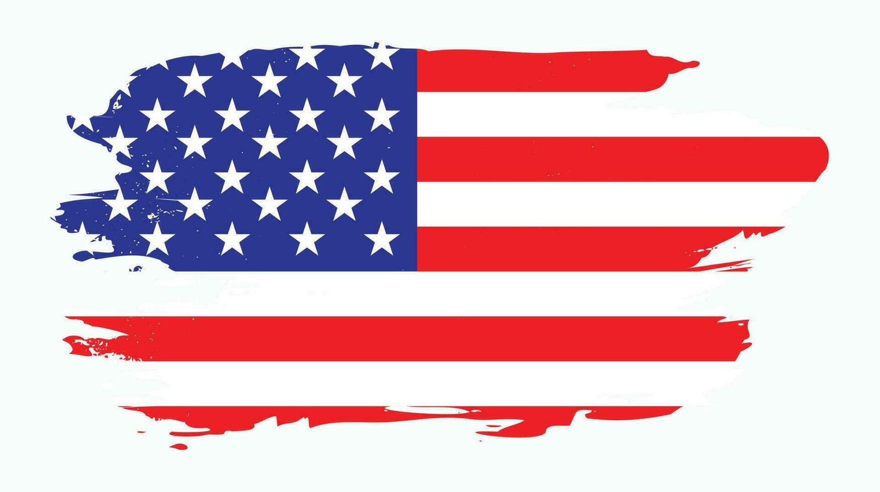American grunge texture flag vector