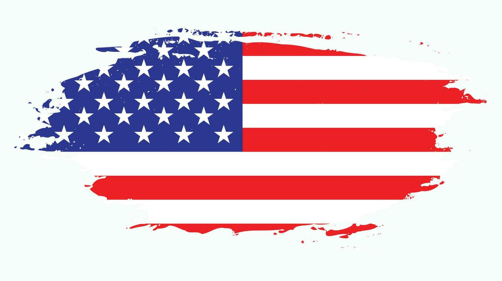 Grunge American flag vector