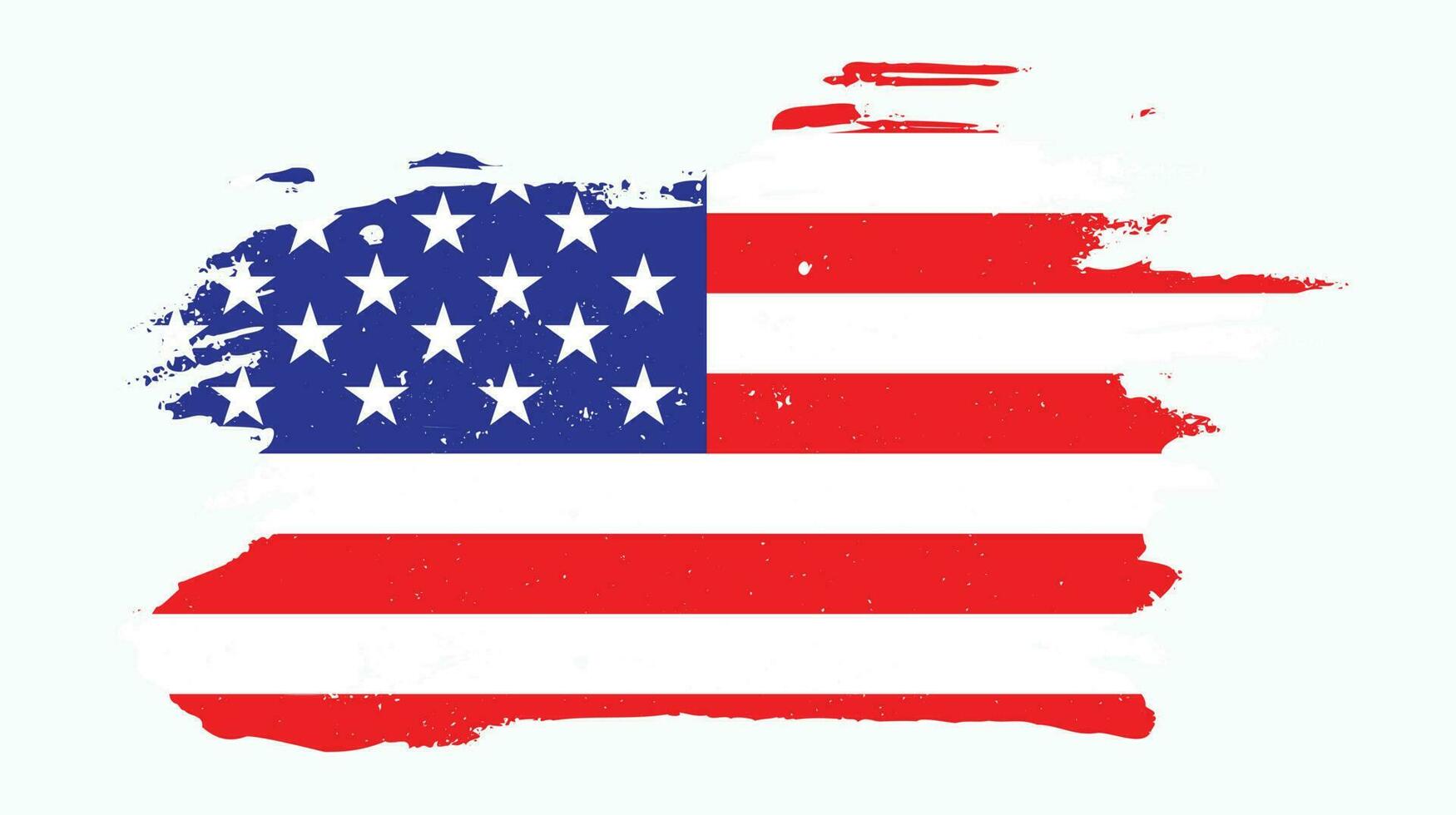 vector de diseño de bandera americana de textura grunge