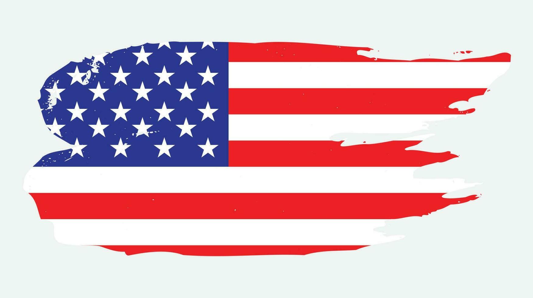 Colorful best USA grunge texture flag design vector