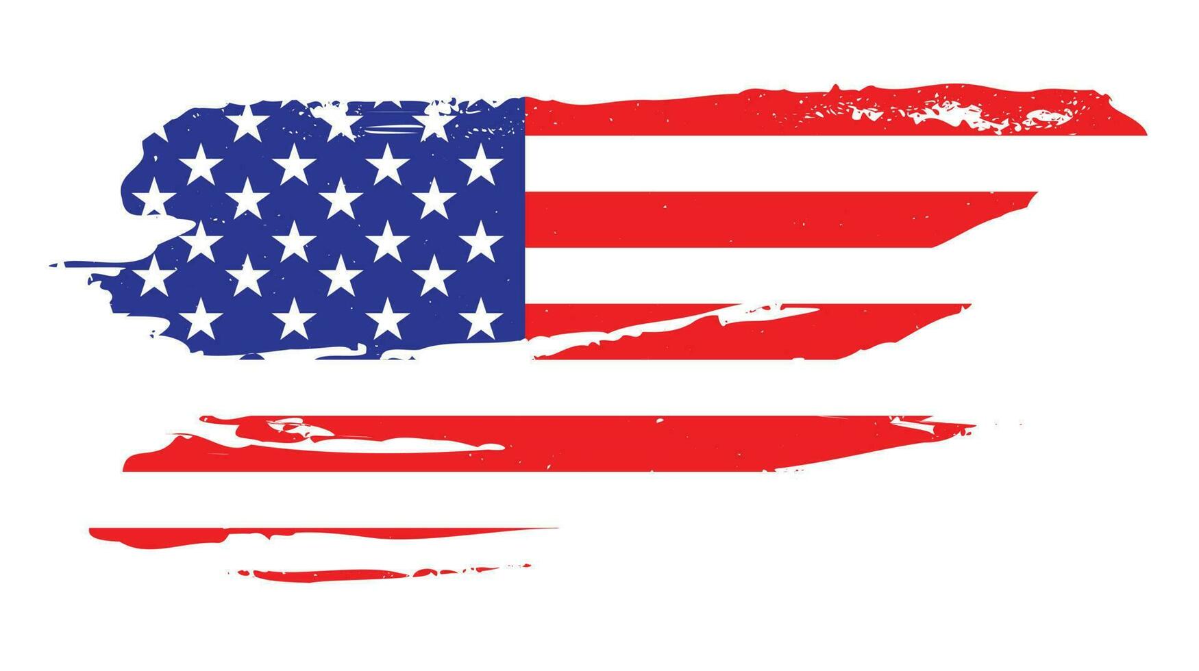 Colorful USA faded grunge texture flag design vector