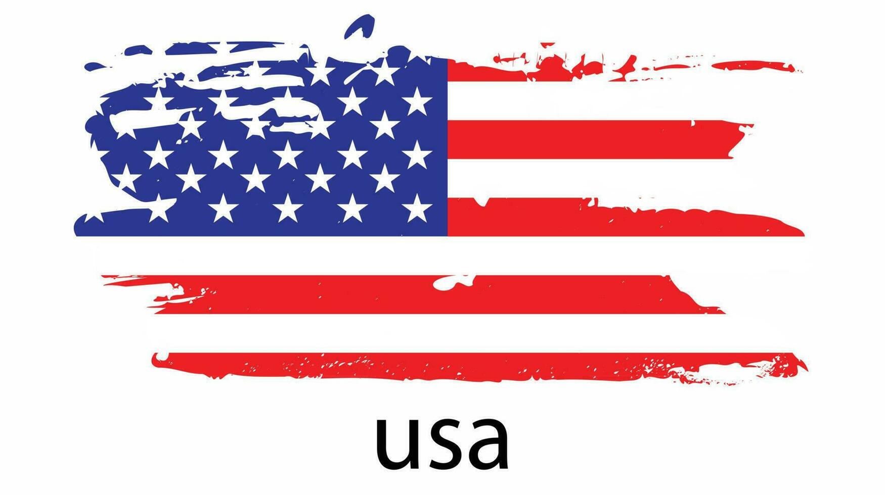 vector de diseño de bandera de estados unidos de textura grunge descolorida colorida