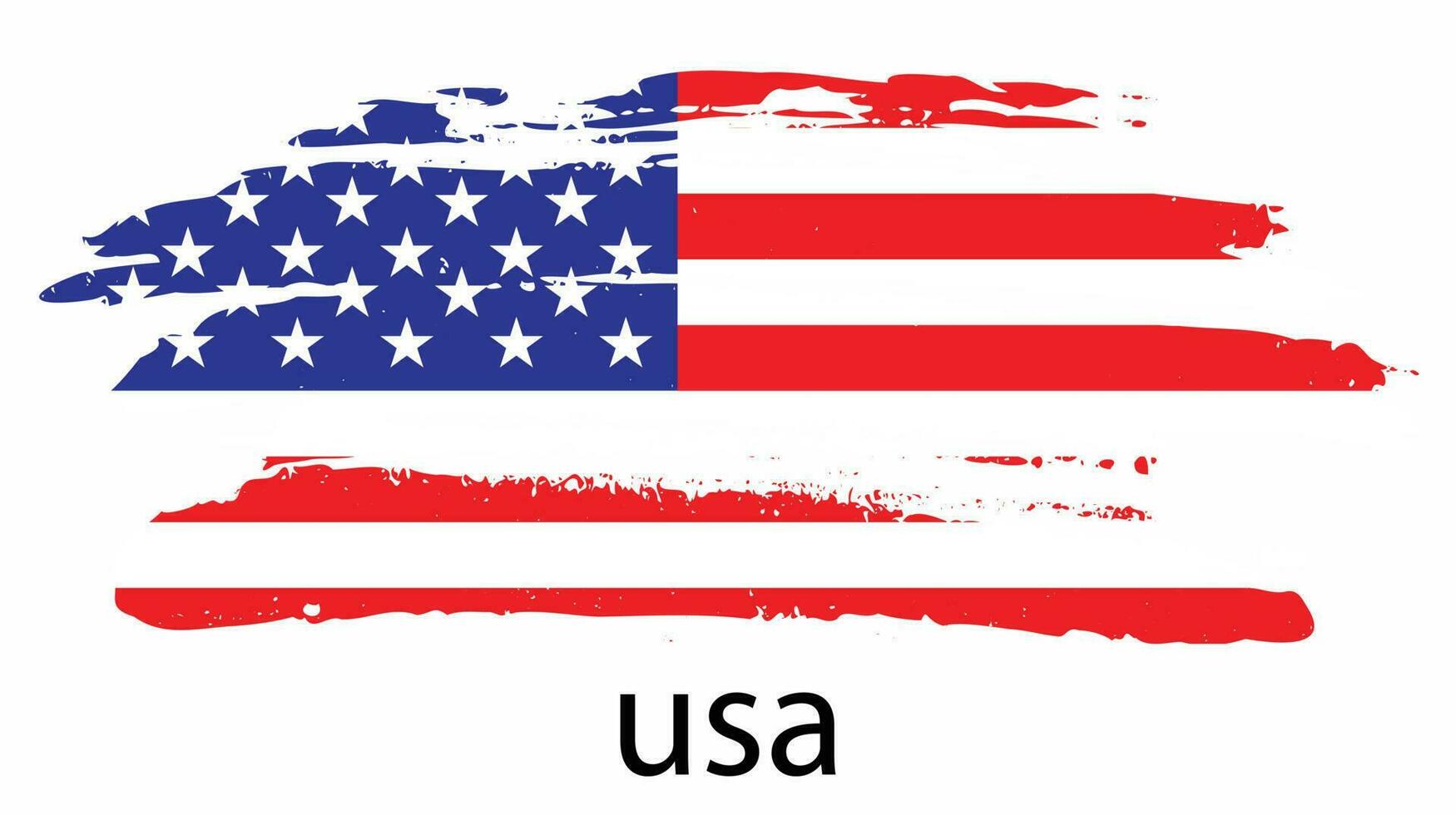 USA colorful grunge texture flag design vector