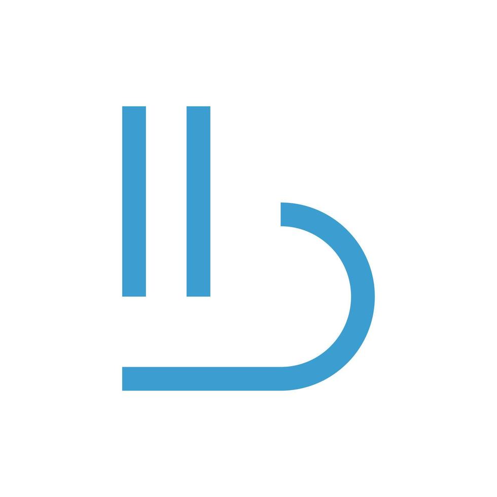 Letter B Line Simplicity Modern Logo vector