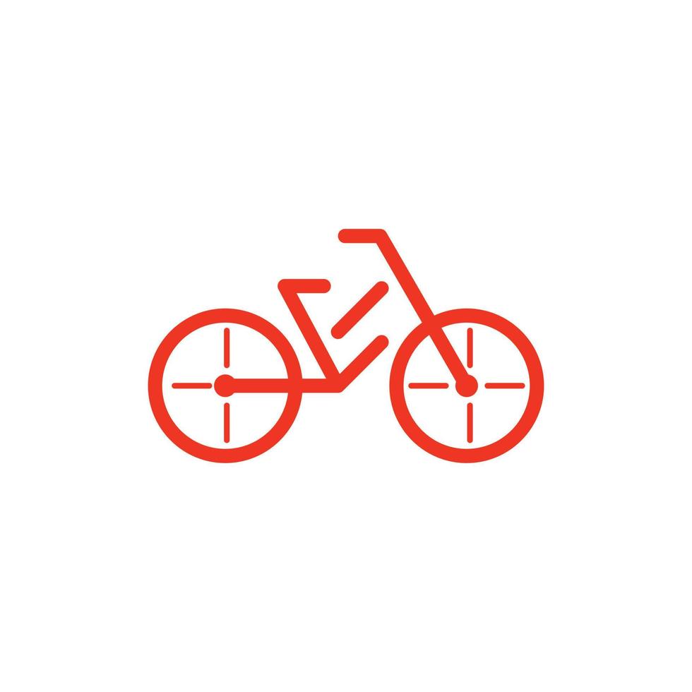 logotipo de icono moderno de línea de bicicleta vector