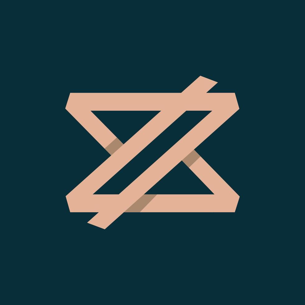 Letter Z Monogram Geometric Modern Logo vector