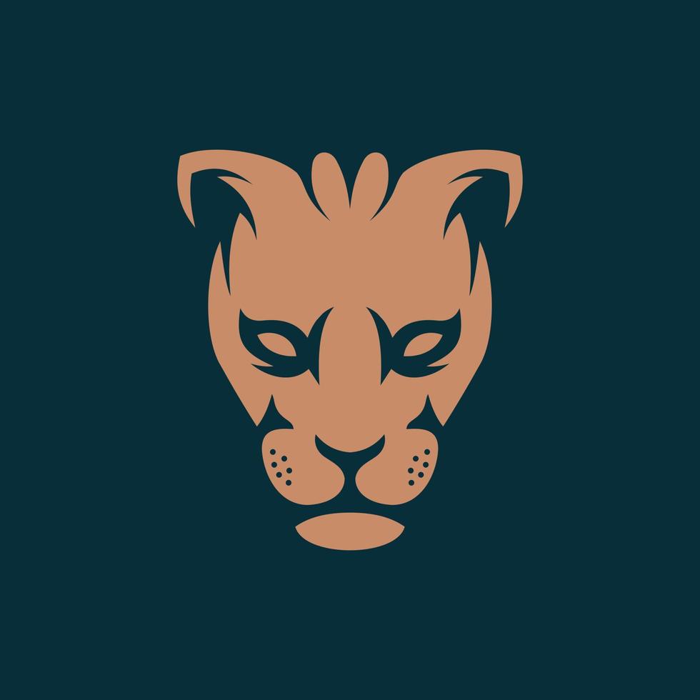cabeza jaguar animal ilustración logo vector