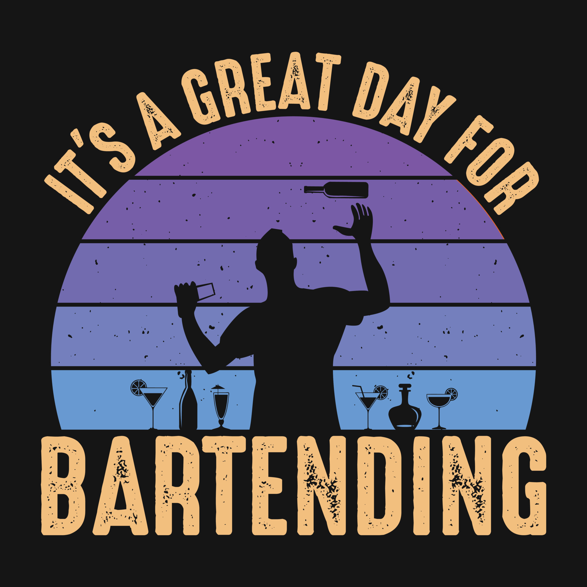 It's a great day for bartending Bartender quotes t shirt, poster