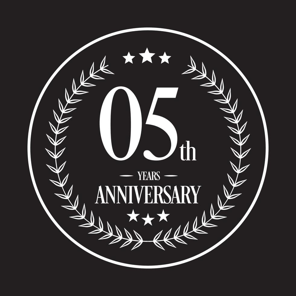 Luxury 5 years anniversary vector icon, logo. Graphic design element