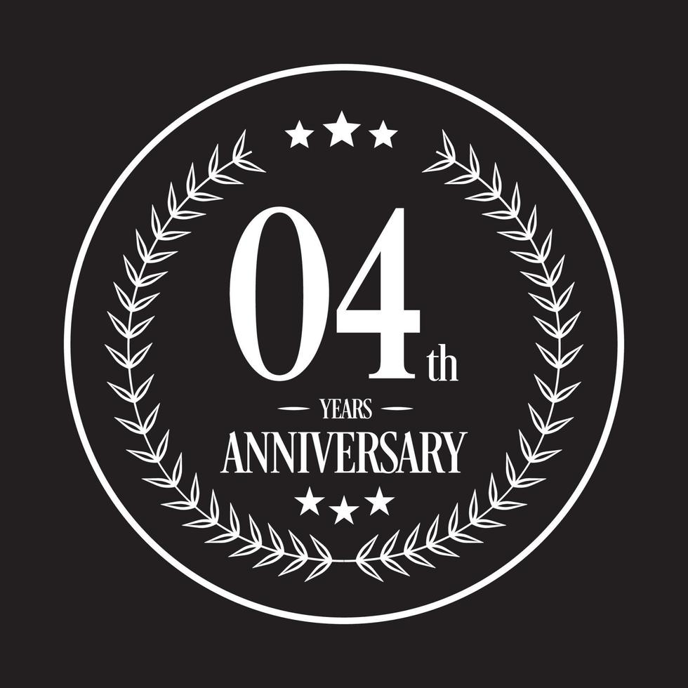 Luxury 4 years anniversary vector icon, logo. Graphic design element