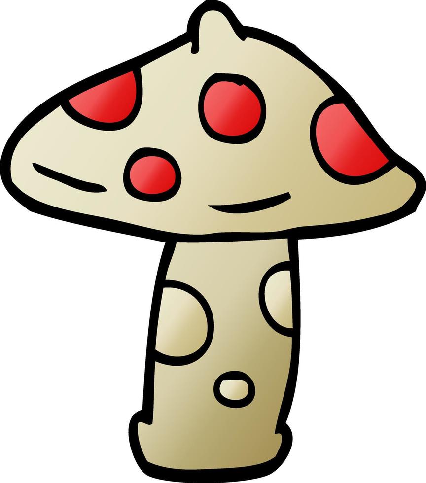cartoon doodle toadstool vector